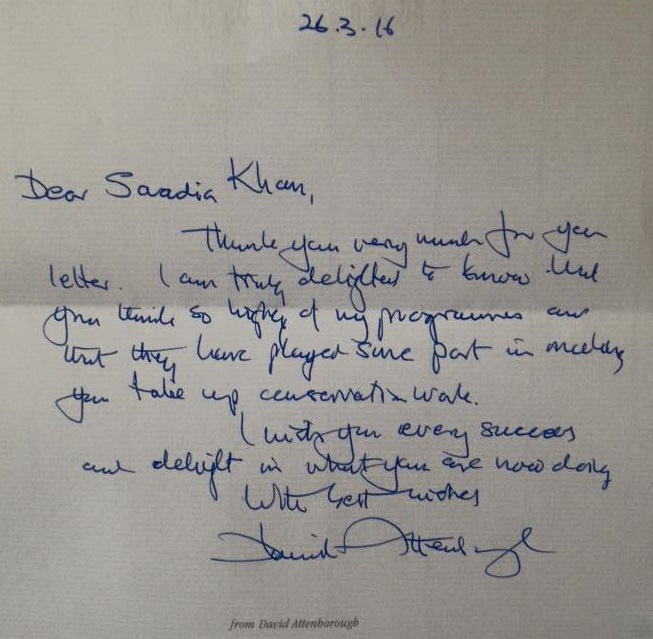 Saadias letter from Sir David